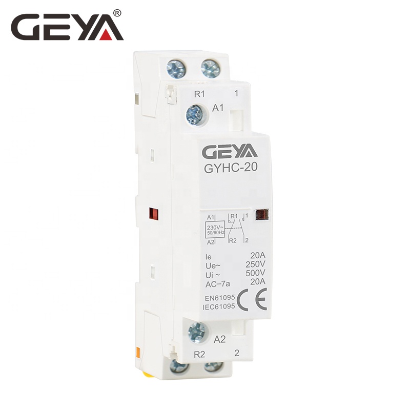 GEYA GYHC бытовой контактор переменного тока 2P 20A 2NO или 2NC или 1NO1NC 220 В катушка автоматическое Домашнее использование контакторы din-рейка
