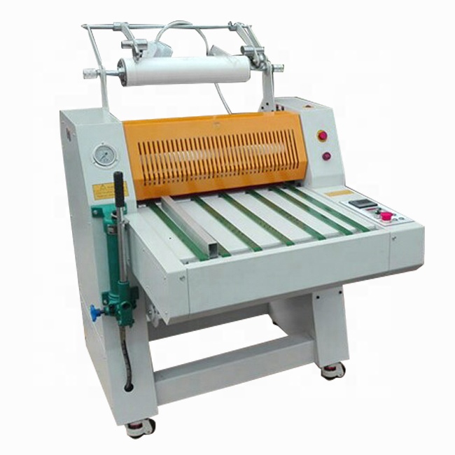 520mm semi-automatic thermal paper laminating roll laminator machine with glass film