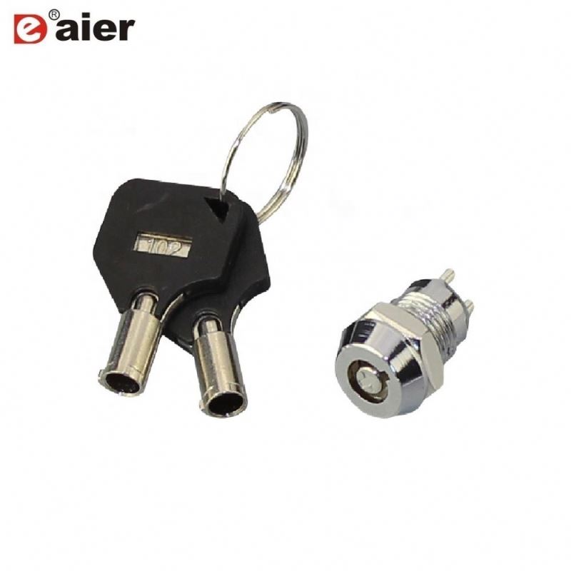 Keylock 12 мм SPST ON-OFF 2Pin терминал электрический ключ переключатель Cam замок