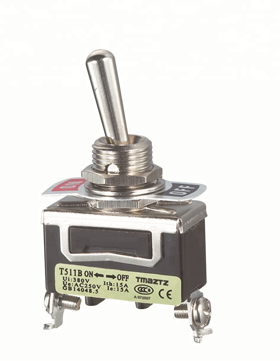 TMAZTZ 15A 250V Вкл/Выкл на защита от перегрева ползунковый Переключатель 4-полосная тумблеры 12 мм (T511B)
