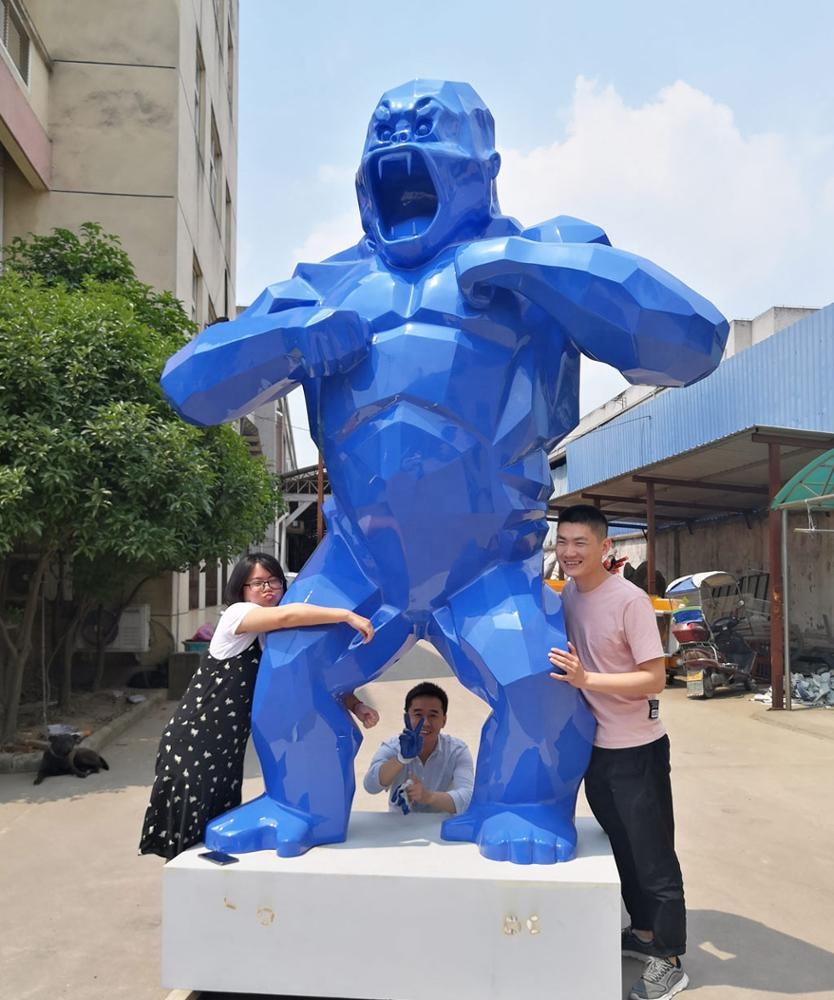 Горячая Распродажа, статуя kingkong Orlinski с животными Конг, скульптура gorilla из стекловолокна во Францию, Украину