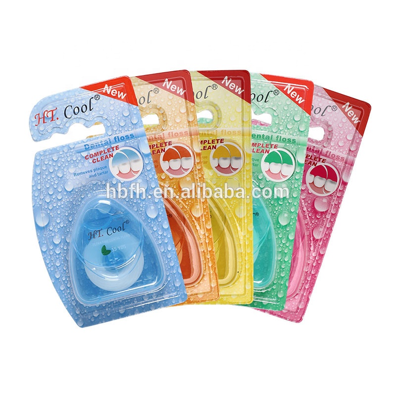 Новый пакет OEM 50 м мятный вкус Xylitol треугольники форма зубная нить