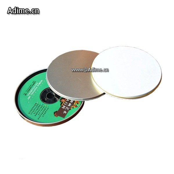 Жестяная коробка для CD DVD, один жестяной чехол для dvd, круглая жестяная коробка для cd