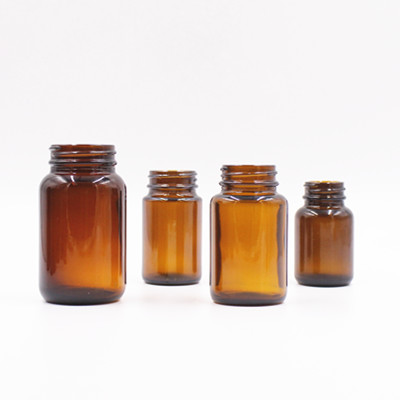 60cc 75cc 100cc 120cc 150cc 200cc 250cc 300cc 400cc 500cc wide mouth PP28 amber pharmaceutical glass bottles
