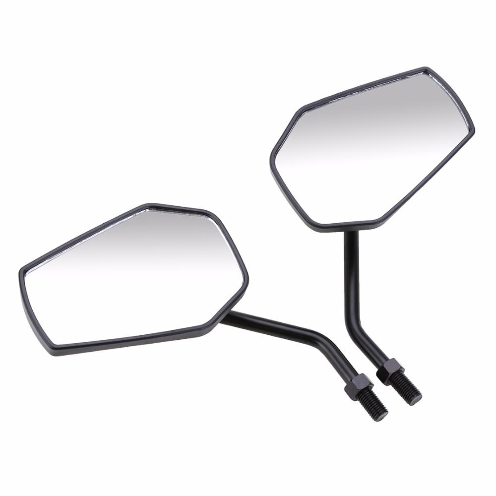 Universal Motorcycle Motorbike Rear View Side Mirror 10mm Black
