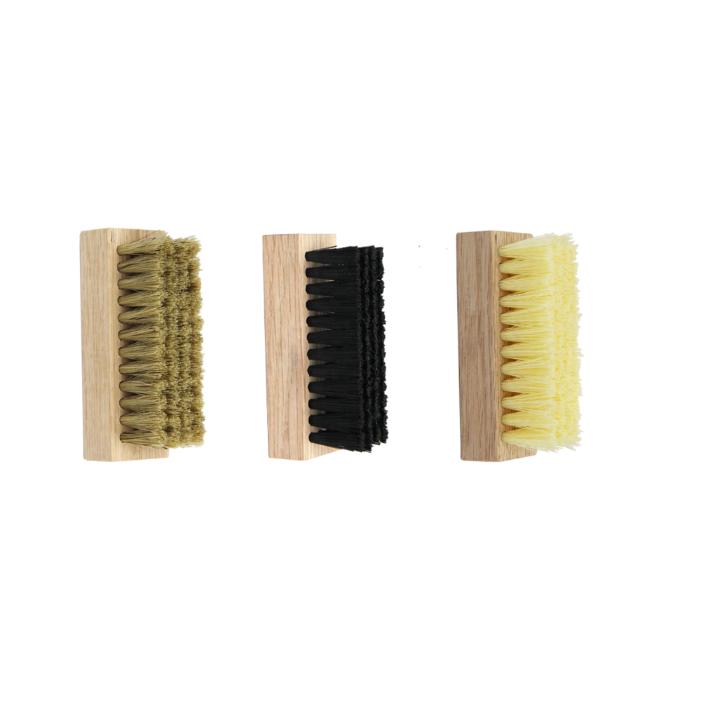 TDF Small Pig hair PP Bristle Wooden Shoe Brush cleaner