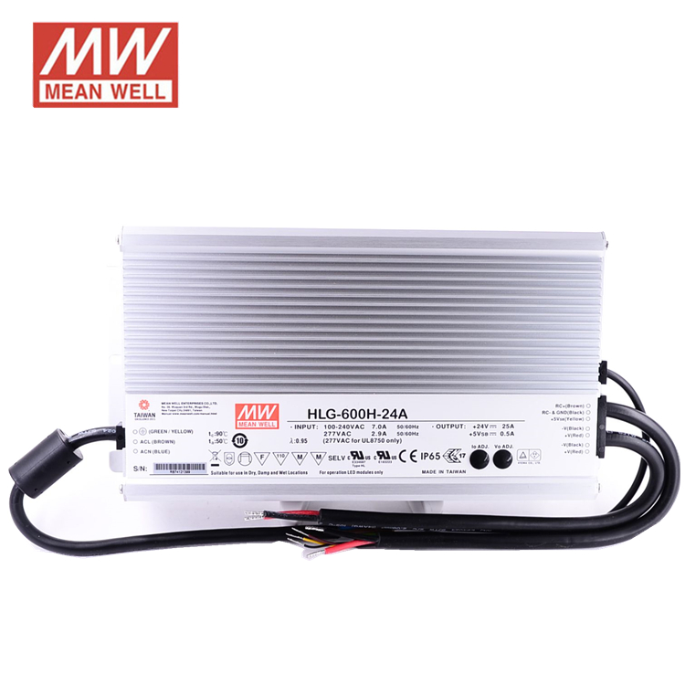 Водонепроницаемый светодиодный источник питания Meanwell HLG-600H-42B 600 Вт 42 в