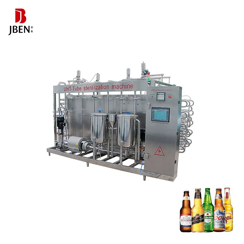 juice beer milk pasturizer uht sterilization equipment