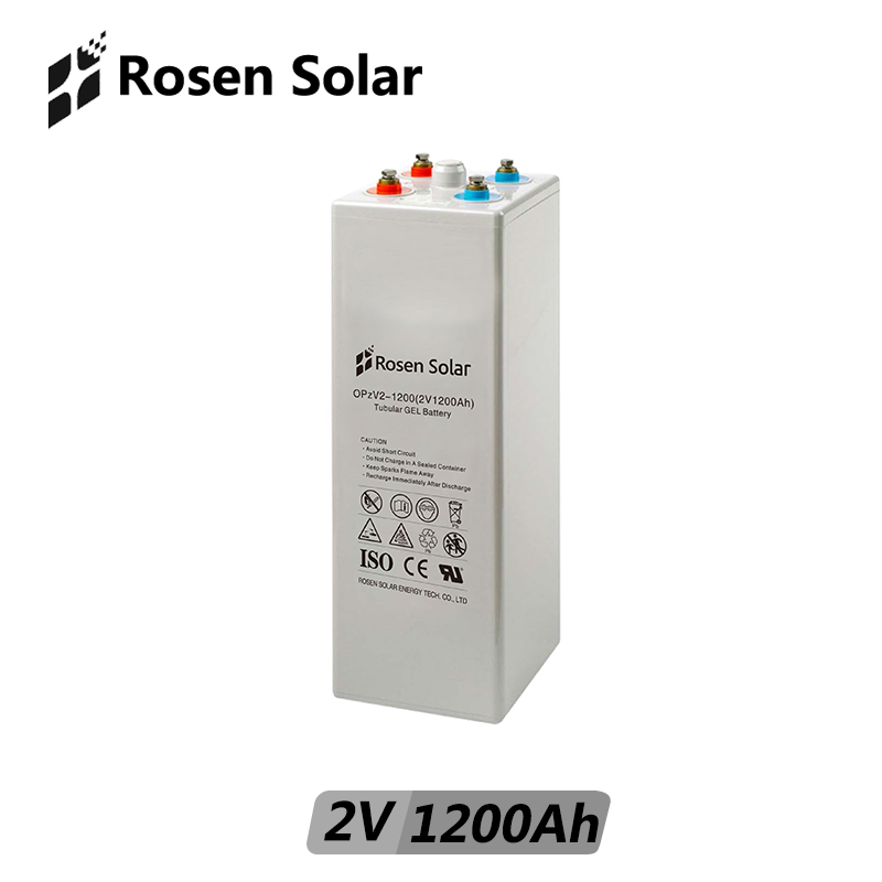 Трубчатая гелевая батарея для хранения энергии Rosen Solar 2V 1200Ah OPzV