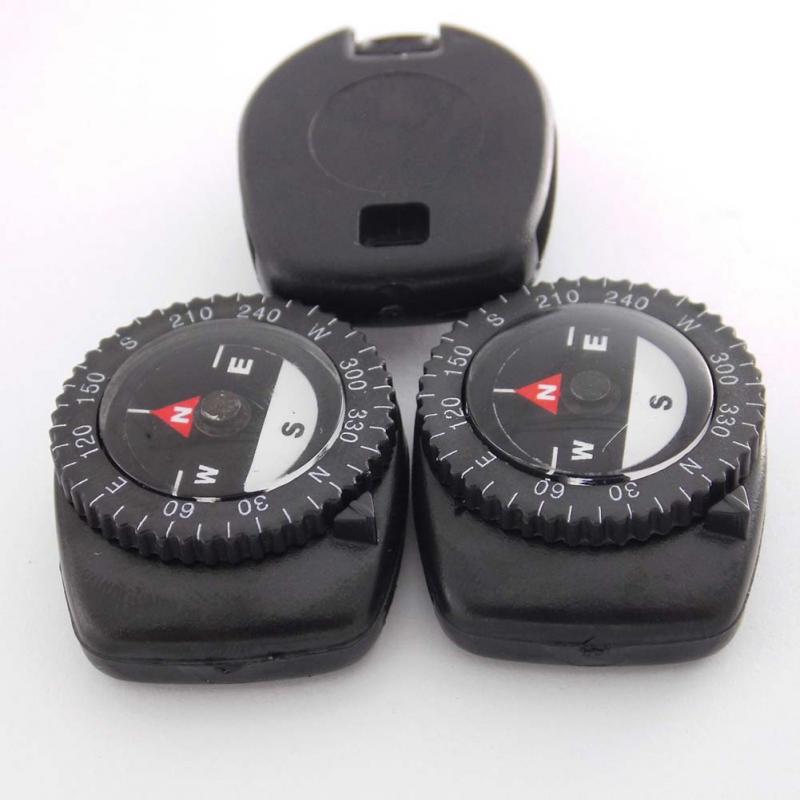 1pcs Small Liquid Filled Compass Clip-On Paracord Bracelet Watch Band Bag Strap Clipping Compasses Outdoor Direction Guid Tool