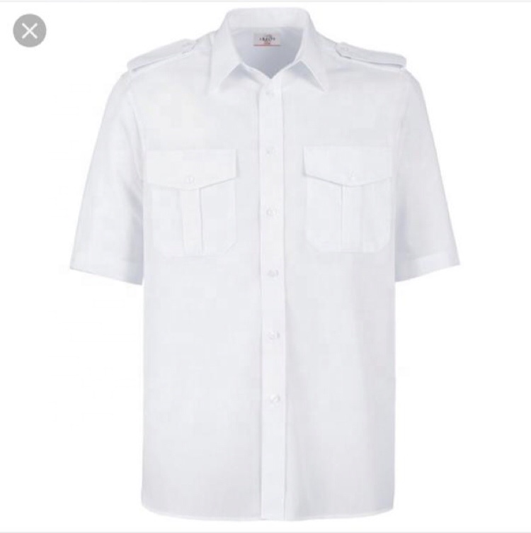 High Quality White Combat Office Uniform Design Shirt For Guards
