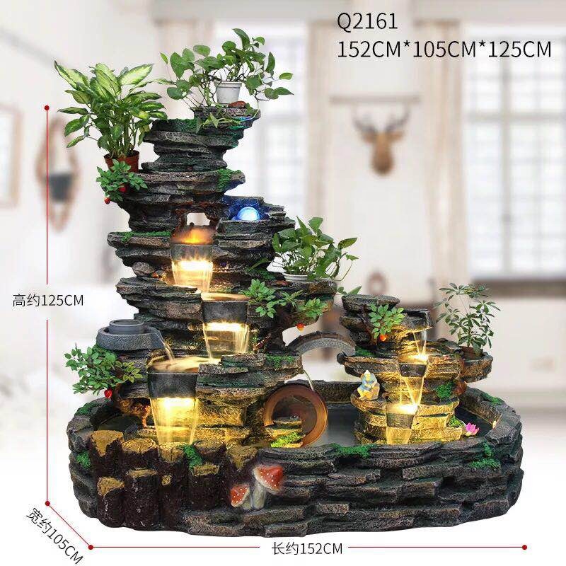 Полимерный декоративный водяной фонтан Fengshui для сада