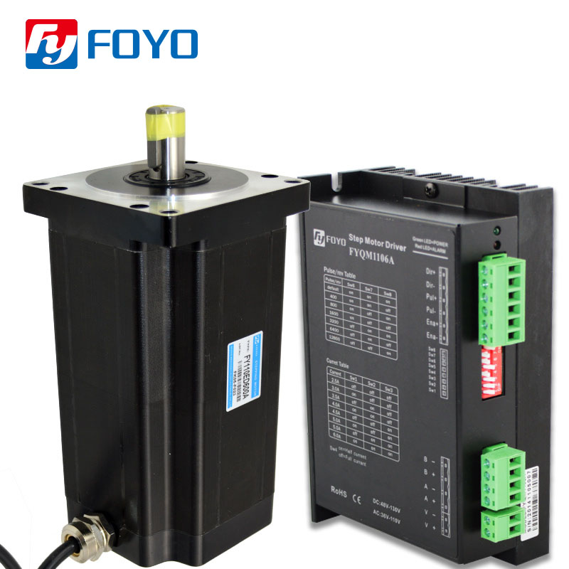 Гибридный шаговый двигатель FY110ED600A NEMA 42 6A 28N.m + FYQM1106A комплект контроллеров ЧПУ