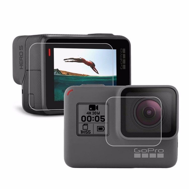 2 шт. Защитная пленка для экрана GoPro Hero 7 Черная защитная пленка Закаленное стекло для Go Pro Hero 6 5 Аксессуары для камеры