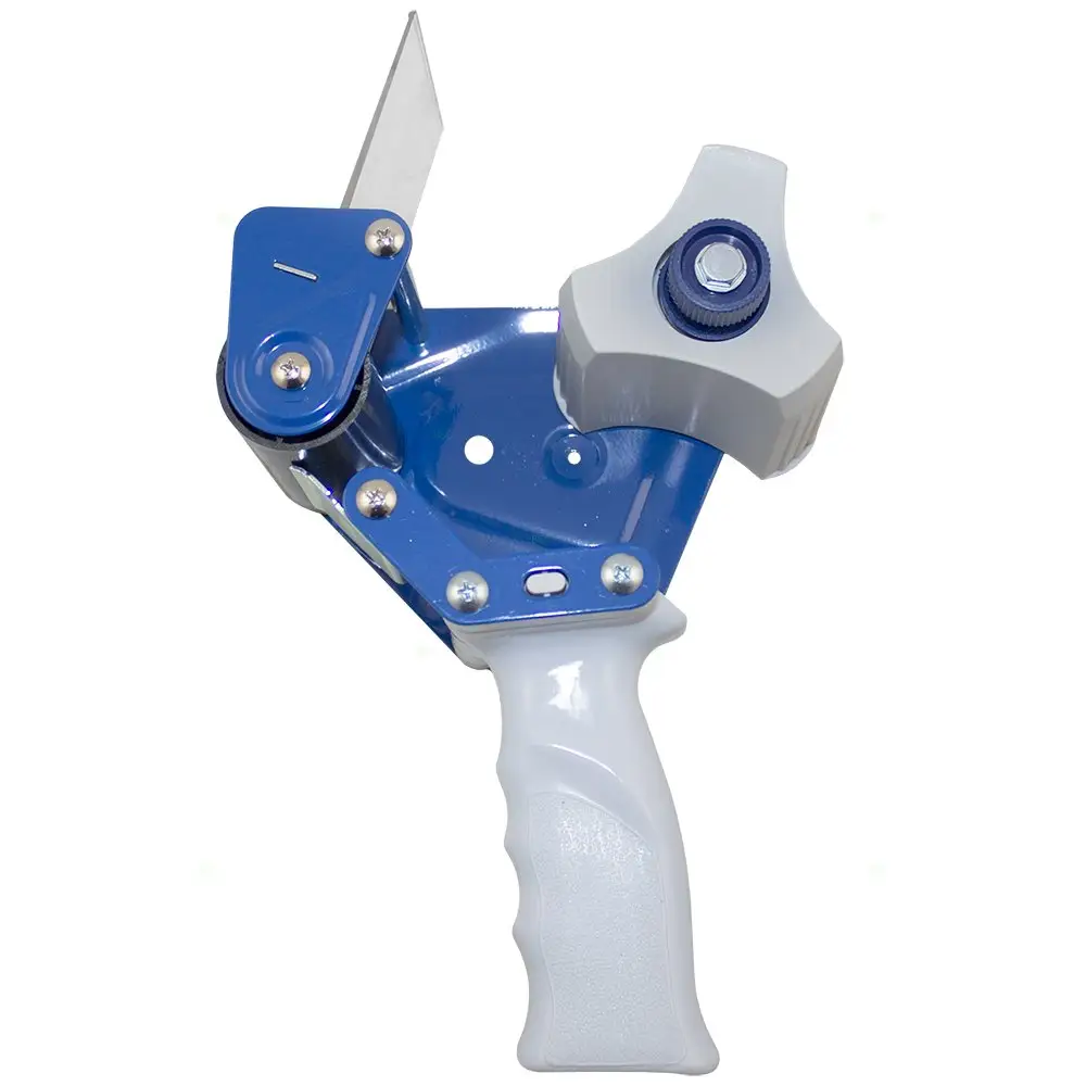 Tape Holder Dispenser Gun Heavy Duty Metal Cutter Adjustable Tension & Metal Anti-Reversing Plate Factory