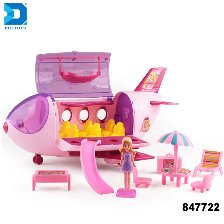 good design diy plane set toy pretend play with dress up girl doll