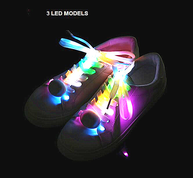 2019 hot sale manufacturer water proof nylon LED flashing light shoelace for sport shoes