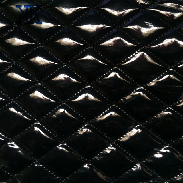 quilted faux leather fabric for bag / garment bag fabric / quilted fabric textiles leather