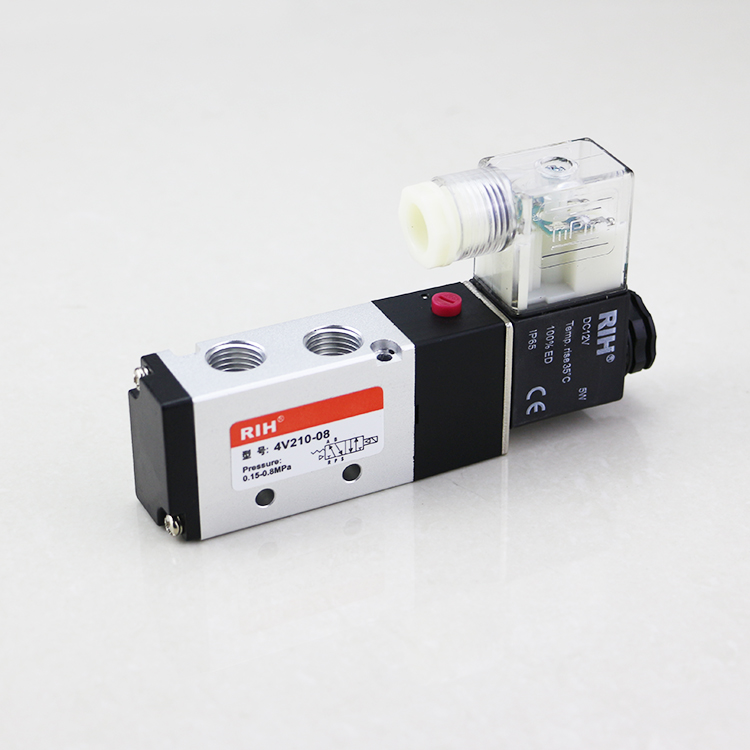 4V210-08 Airtac пневмоклапан серии постоянного тока 24В dc 110V ac220v 4V210 08 монтажную схему 5 2 Way Пневматический электромагнитный клапан
