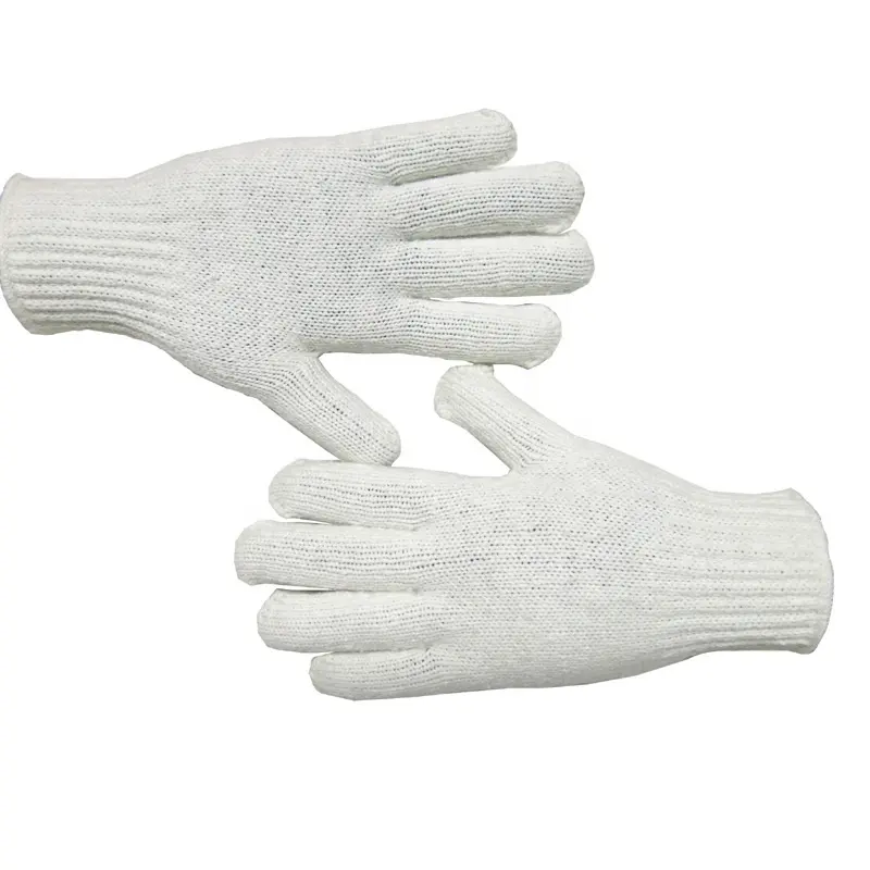 Cotton Knit Construction Safety Hand Work Glove