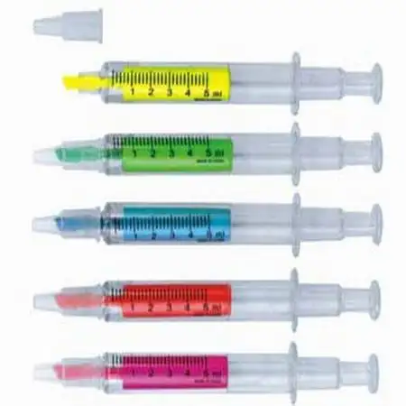Syringe Shape Pill Shaped Highlighter Pen