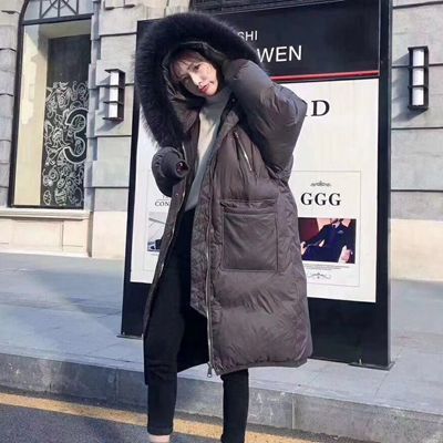 Самые новые модели Tops Fur Coat Длинные женские зимние дамские куртки с живым воротником из ёлочного меха