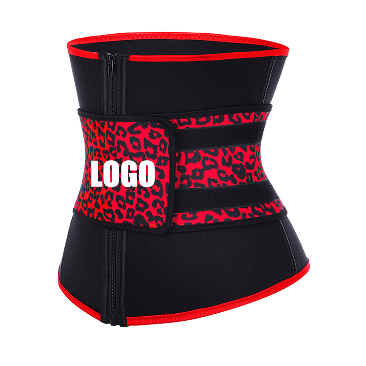 Новый дизайн логотип Leopard печати сжатия регулируемый пояс сауна пот неопрена талии тренер для женщин