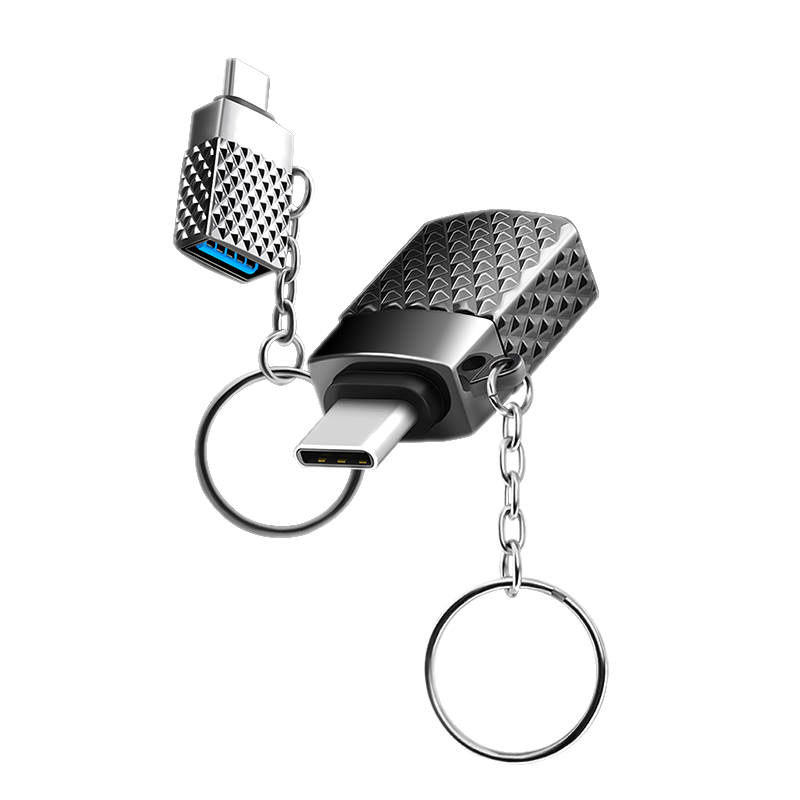 Высококачественный переходник OTG из алюминиевого сплава с разъемом USB A и штекером type C с никелевым покрытием 3,0 типа C