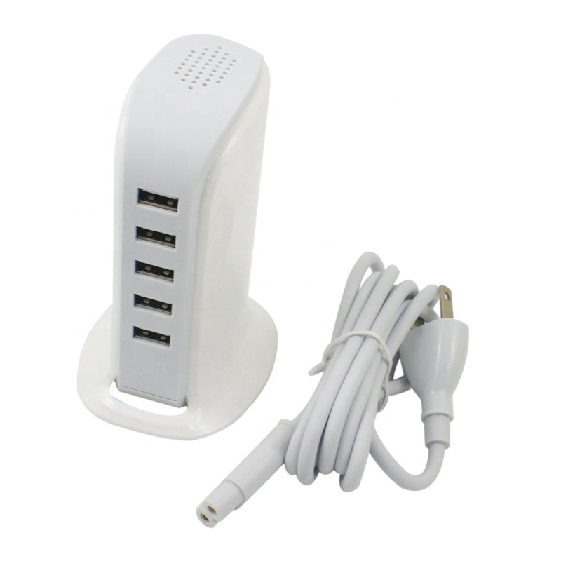 Мульти USB зарядная станция цилиндрическая башня 5 USB Настольная телефонная зарядная док-станция для iphone/amsung