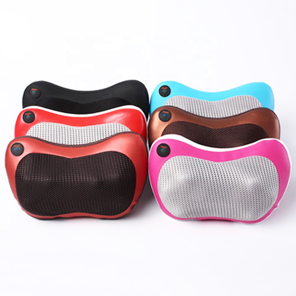 Good Performance Mini Grey/Red Kneading Shiatsu Back Massage Cushion with Heating at low price $8.9