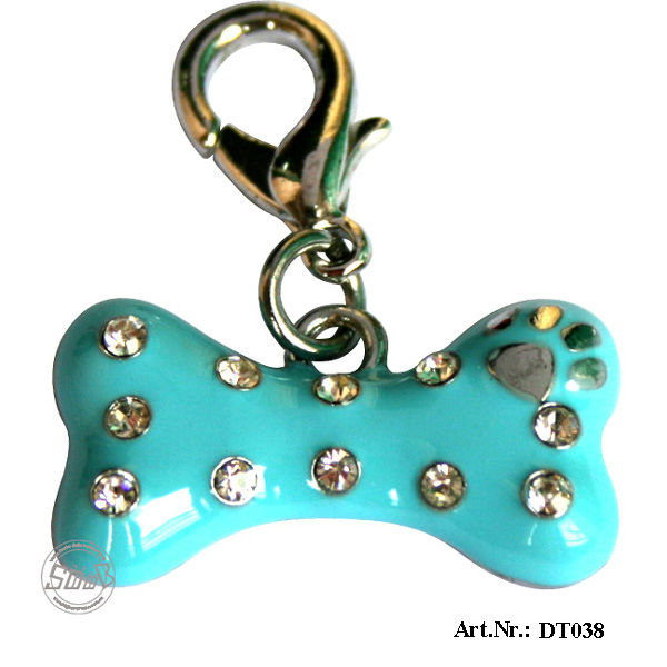 Пользовательские Декоративные Кости Форма Rhinestone dog tag