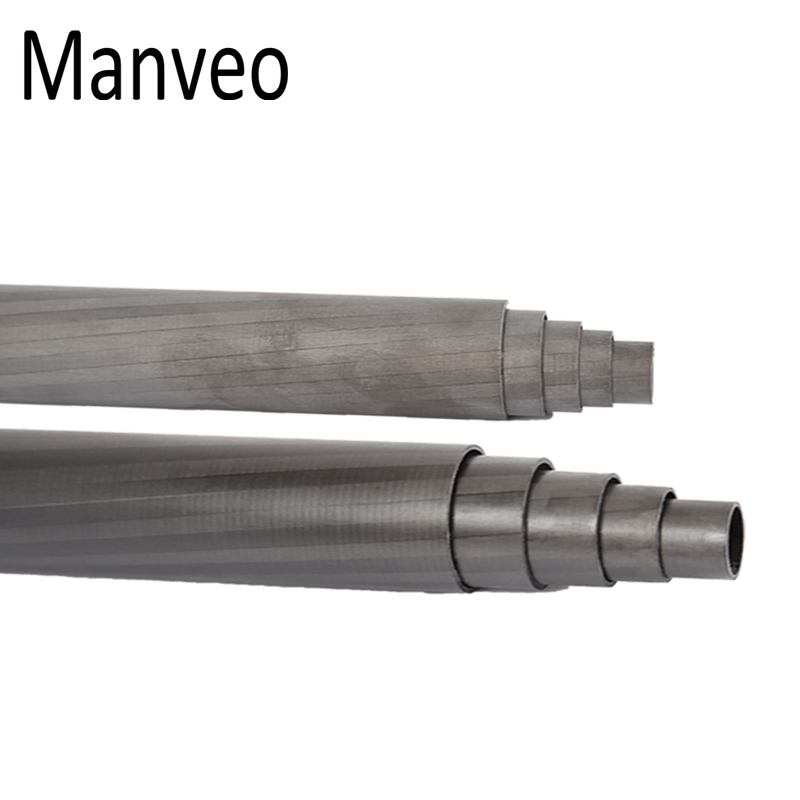 Черная Овальная трубка Manveo из углеродного волокна