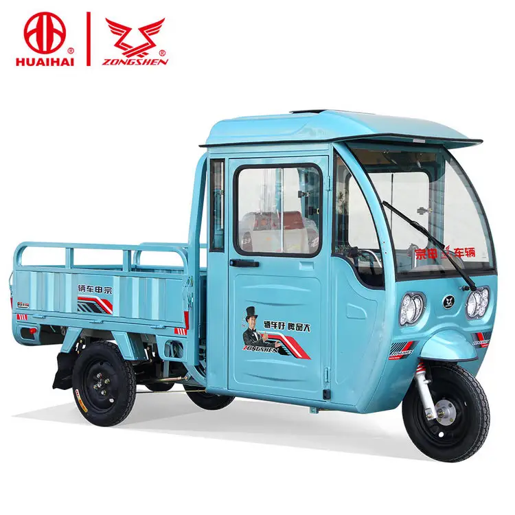 Closed Cab Three Wheel Electric Van Cargo Tricycle For Sale