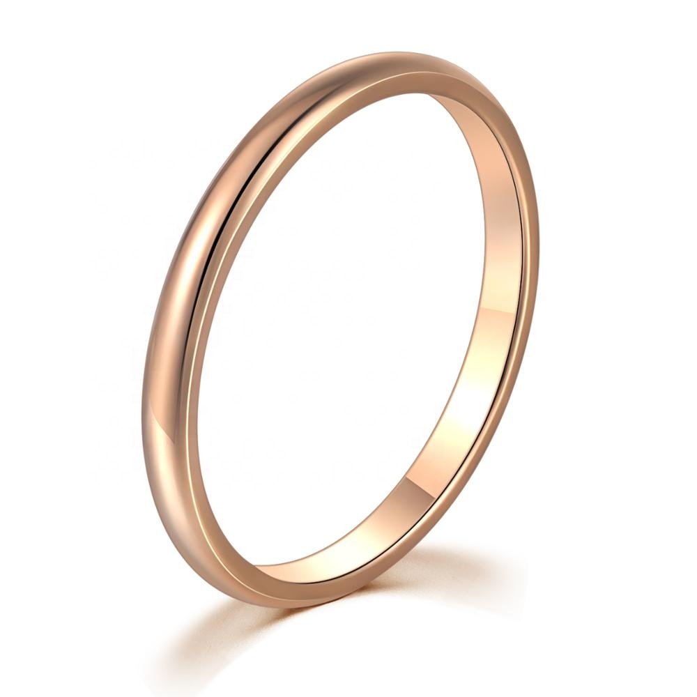 Anillo Inoxidable простой минималистичный корейский Тонкий нержавеющая сталь Стекируемый 2 мм широкий обручальное кольцо R830-M