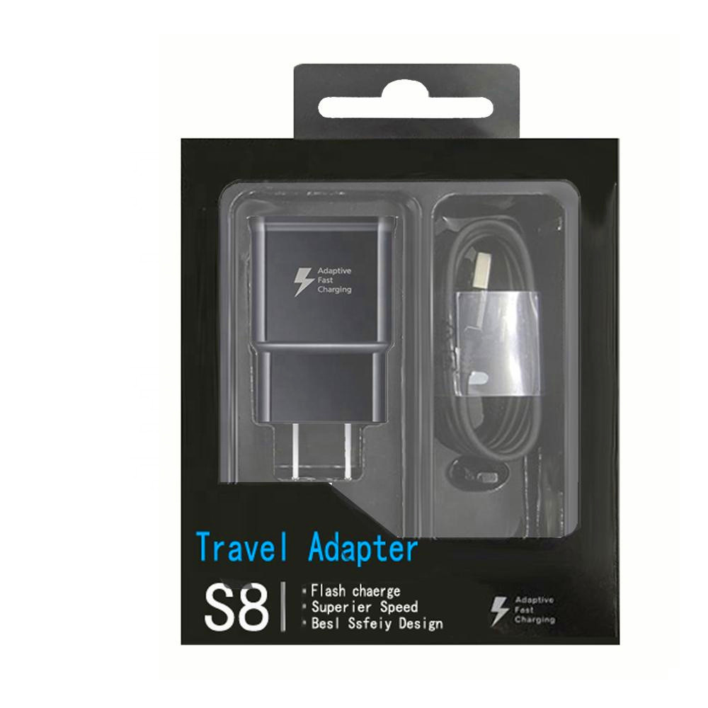 TA20 Оригинал AU EU US UK быстрое зарядное устройство 9V 1.67A с кабелем micro USB оригинальная упаковка для Samsung galaxy S6 S7 S8