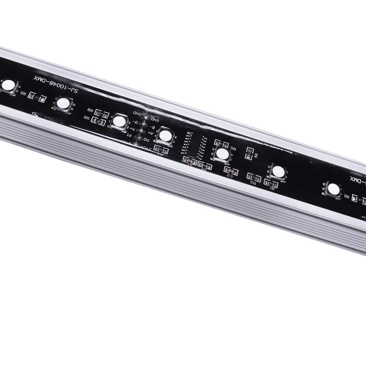 Высокое качество DMX 512 5050 rgb алюминиевый корпус 48 светодиодов/м Светодиодная трубка rgb dmx