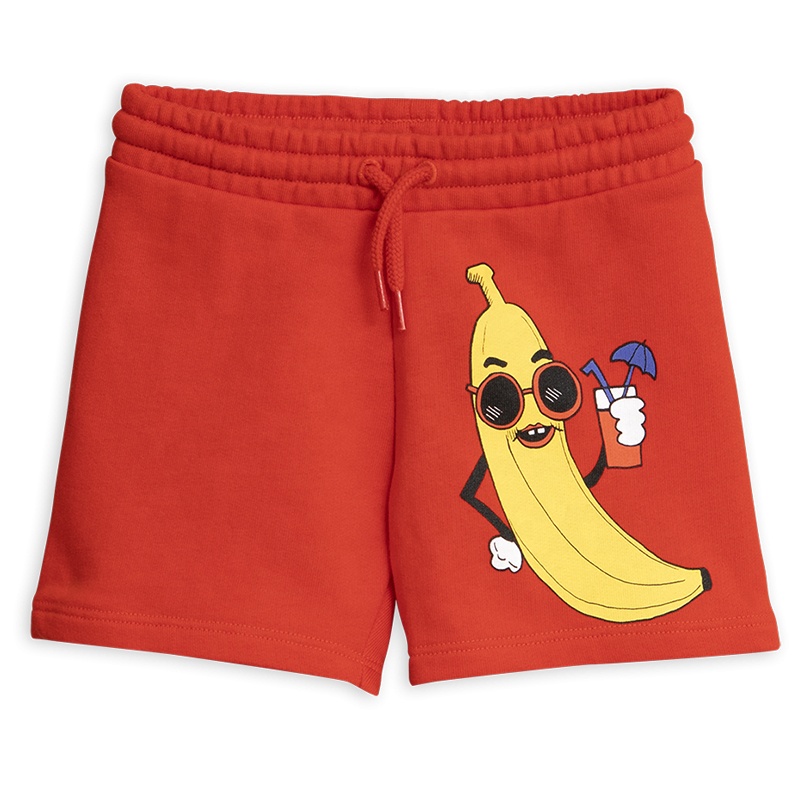 Детские летние Красные эластичные талии drawstring органический хлопок махровые детские спортивные шорты