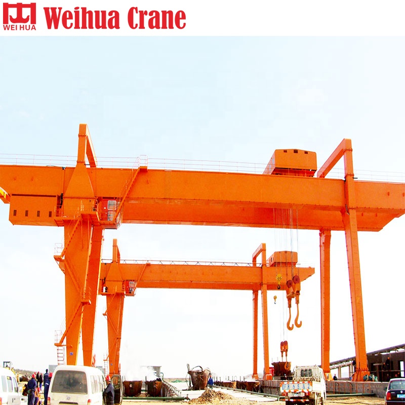 Тяжелый конструктор Weihua 80 тонн, 60 тонн, тип коробки, 150 тонн, козловой кран с двойной фермой