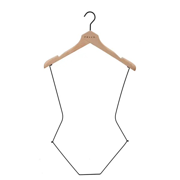 High quality body shape wooden swimwear hangers bikini