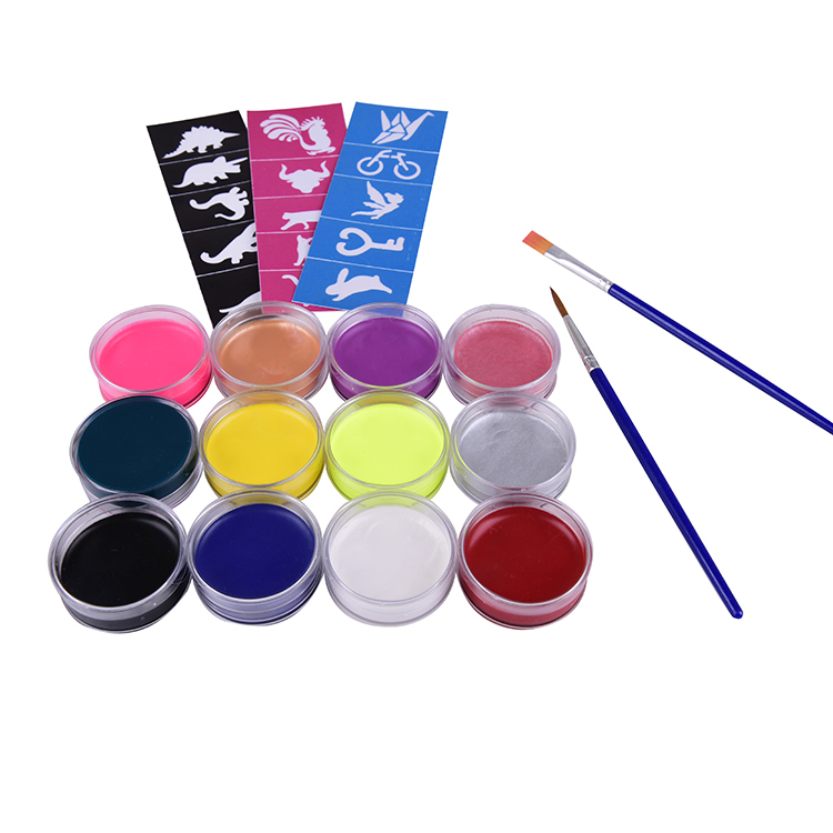 Hot Selling 12 colors halloween washablekits kids face Paint body face paint
