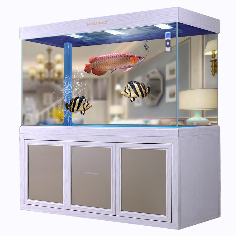 Minjiang Новый Белый arowana большой аквариум стеклянный аквариум для рыбного хозяйства