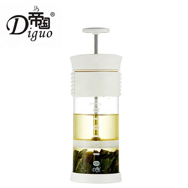 Diguo портативный 480 мл OEM Белый цвет Pyrex Glass французский пресс Кофеварка чашка для приготовления чая