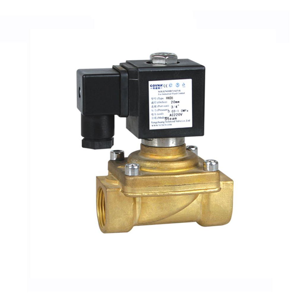 Covna 2 Way 12V 24V нормально закрытый высокая температура воды пара латунь электромагнитный клапан