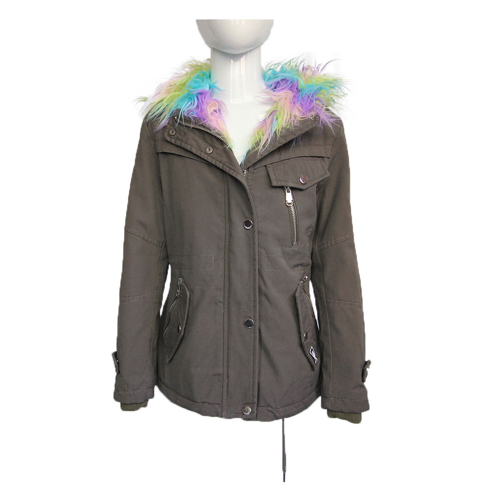 Меховая куртка-бомбер вязаная Меховая куртка Slim Fit Fashion Washed Cotton Jacket