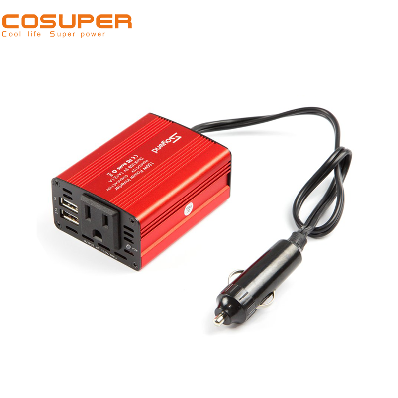 150 w 12v Инвертор постоянного тока в переменный 110v 120v автомобильный инвертирующий усилитель мощности 150 ватт с сдвоенный порт USB для зарядки