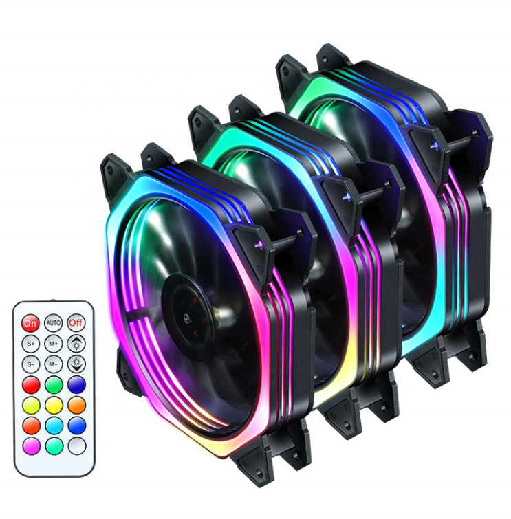 Вентилятор охлаждения корпуса компьютера 12 В постоянного тока rgb для игрового ПК
