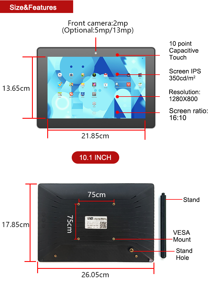 OEM планшет 10 дюймов Smart Touch Android 1080P NFC планшет
