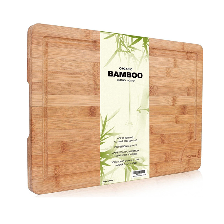 Premium Organic Bamboo, Extra Large Cutting Board and Serving Tray with Drip Groove