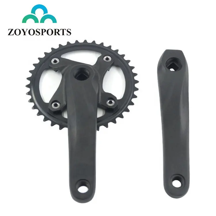 ZOYOSPORTS MTB Bicycle Freewheel Crank Alloy Bike Parts Components Single Speed Bicycle Crank & Chainwheel