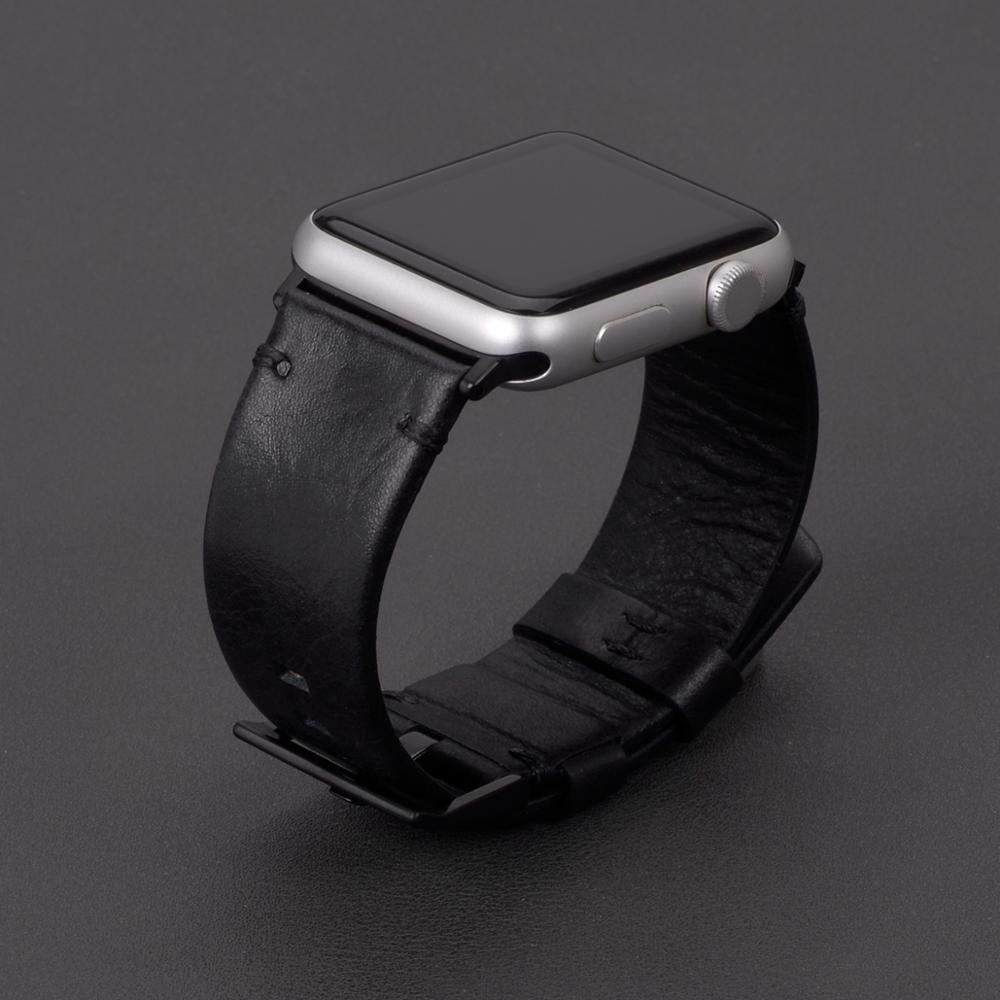 EACHE ремешки для Apple watch кожаный ремешок серебристый и черный кольца 42 мм для мужчин в наличии на складе